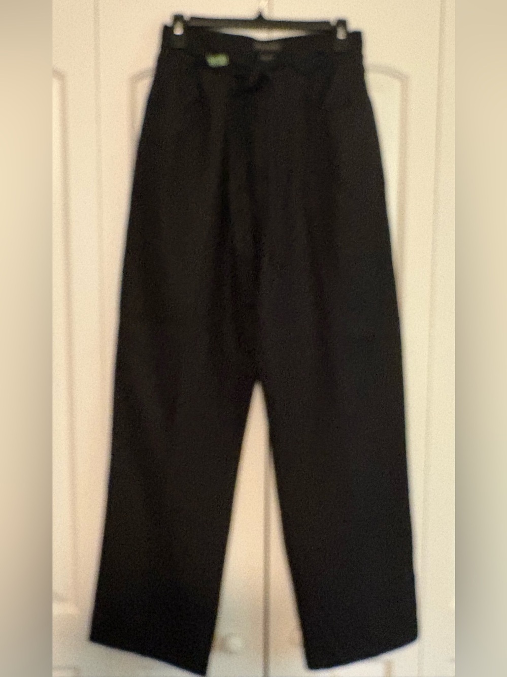 BANANA REPUBLIC, Black Linen Pants with attached tie belt, Size 8